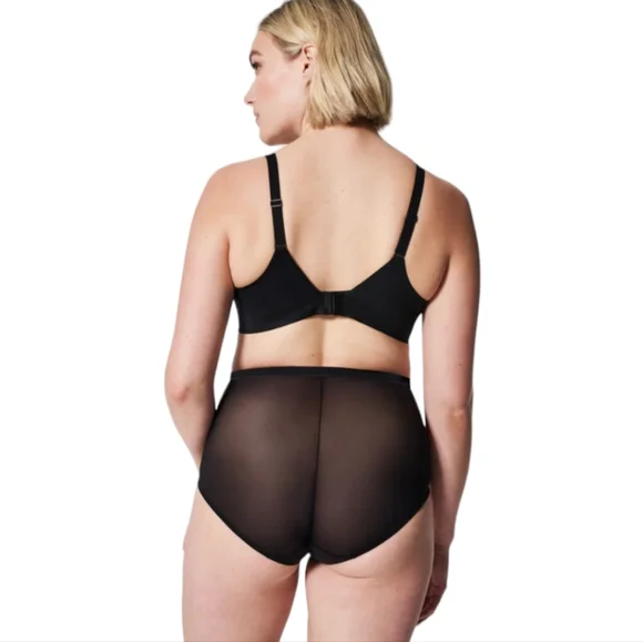 Spanx SheerFlex Fit-to-You Bra Adjustable Very Black Medium D/DDD NWT - Picture 2 of 11